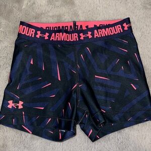 Under Armour Heat Gear Spandex Shorts, Multicolored Girls XS